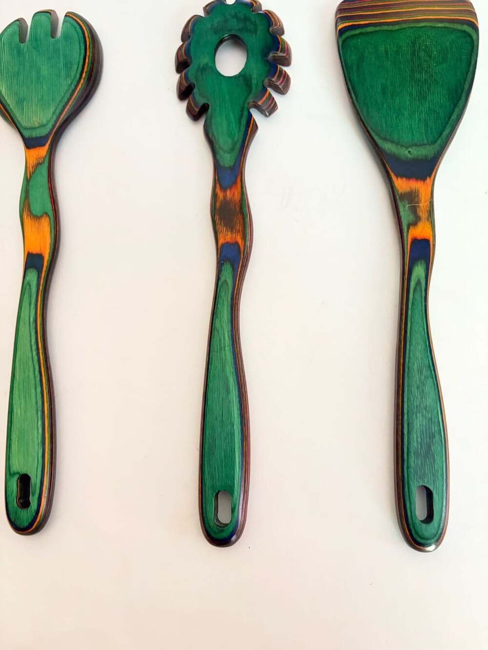 Baltique Marrakesh 3 Pc Wood Kitchen Utensil Set Spatula Spoon Pasta Server